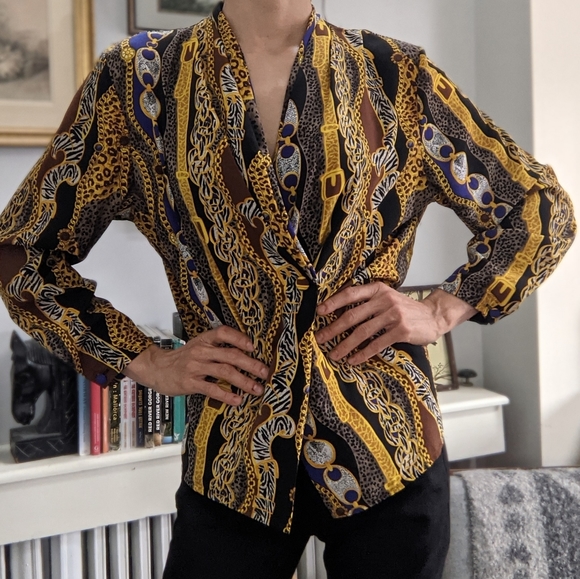 Vintage polyester blouse - Picture 2 of 3
